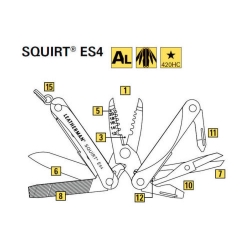 LEATHERMAN SQUIRT ES4 - 13 attrezzi in 1